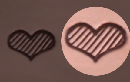 Metal Stamping Tools Fat Lined Heart Metal Design Stamp 4.5mm- Beaducation Original